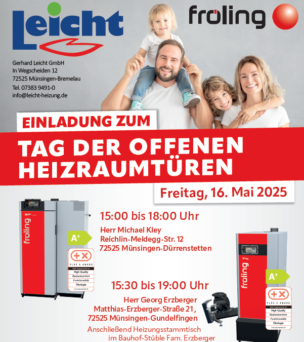 Einladung zum Tag der offenen Heizraumtüren